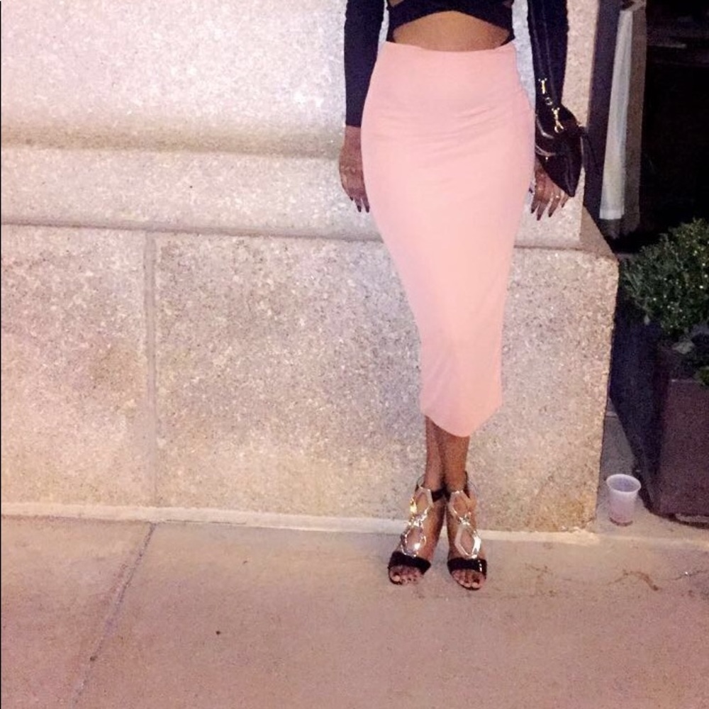 Pink Midi Skirt